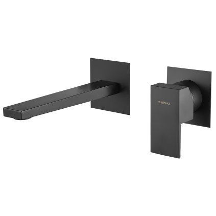 Sapho, LATUS podomítková dvouprvková umyvadlová baterie, černá matná, 1102-78B