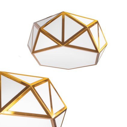 Toolight, stropní svítidlo 3xE27 APP1238-C, zlatá-bílá, OSW-40093