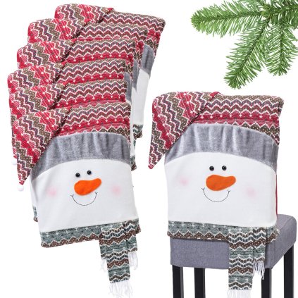 Tutumi, potah na židli s vánočním motivem 6ks YX22021, vícebarevné, CHR-00693