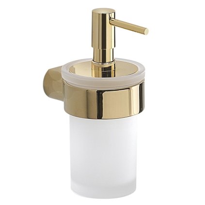 Gedy, PIRENEI dávkovač mýdla, mléčné sklo, złoto, PI8187