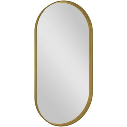 280308 sapho avona ovalne zrkadlo v rame 50x100cm zlata matna av500g