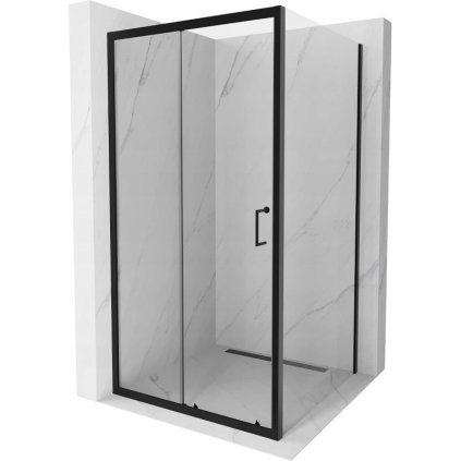 Mexen APIA sprchový kout 90x90, čiré sklo/černý profil, 840-090-090-70-00