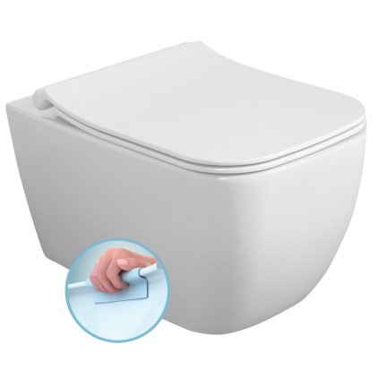 Isvea, VEA závěsná WC mísa, Rimless, 34,5x52cm, bílá, 10VA02001