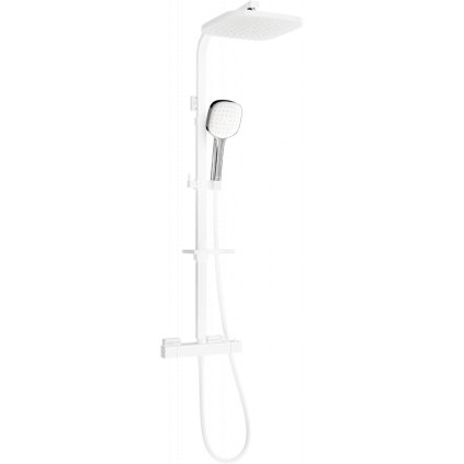 Mexen - CQ33 sprchový set s termostatickou baterií Cube, bílá-chromová, 772503395-21