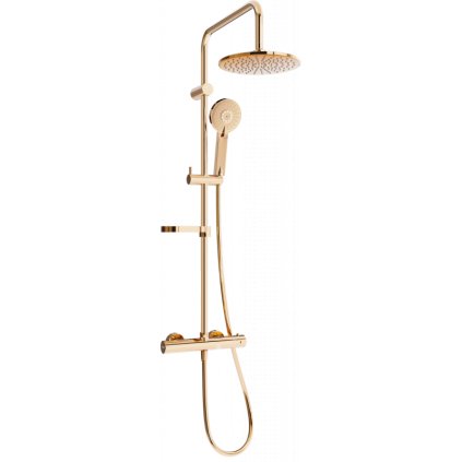 Mexen KX33 sprchový set s termostatickou baterií Kai, růžovo-zlatá, 771504091-60