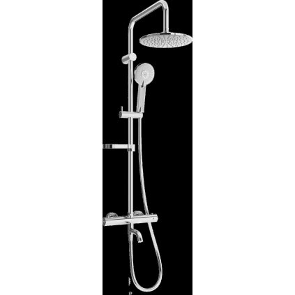 Mexen X40 sprchový set s horní hlavicí 22 cm s termostatickou vanovou baterií Kai, chromová, 779004091-00