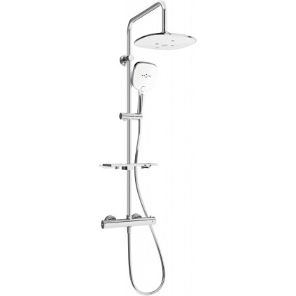 Mexen KT17 sprchový set s termostatickou baterií Kai, chromová - bílá, 771501793-02