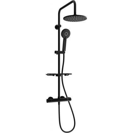 Mexen - KT40 sprchový set s termostatickou baterií Kai, černá, 771504093-70
