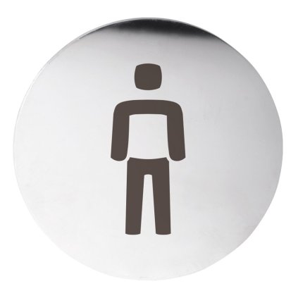 Sapho, WC pánové označení průměr 75mm, nerez mat, XP109