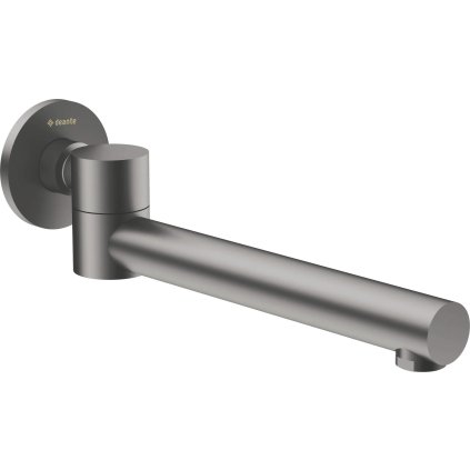 Deante Cascada, otočná vanová výlevka 244 mm, titanová, DEA-NAC_D87K