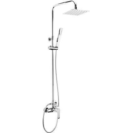 868 2 deszczownia corio square chrom z bateria mieszaczowa
