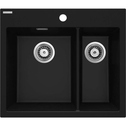 3640 2 zlew eridan nero gran 600x520x214 3 5 osprzet space saver lux