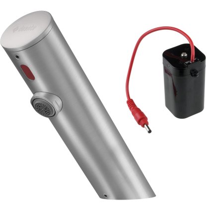 Deante Sense, bezdotyková umyvadlová baterie, bez regulace teploty - 4xAA, ocelová, DEA-BQR_F28R