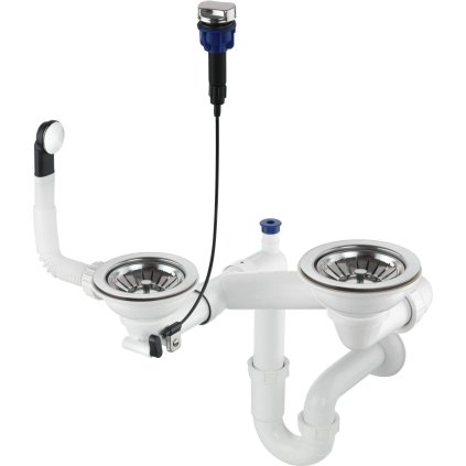 4285 osprzet do zlewozmywakow granitowych space saver 1 5 i 2 kom 3 5 z korkiem automatycznym