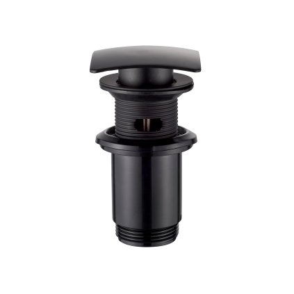 Invena, odtoková zátka typu ClickClack pro umyvadlo s přepadem, černá matná, INV-SC-B1-139-L