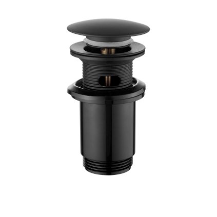 Invena, univerzální odtoková zátka typu ClickClack, černá matná, INV-SC-B1-174-V