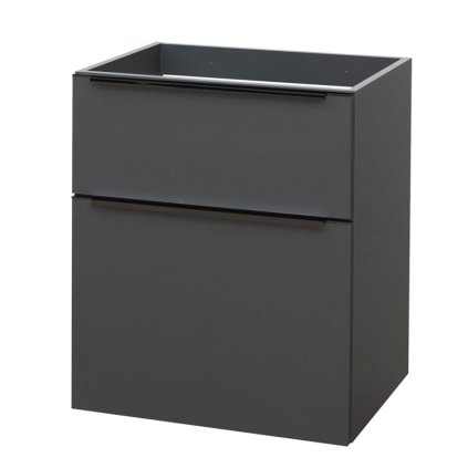 Mereo, Mailo, koupelnová skříňka 61 cm, bílá, dub, antracit, CN530SB