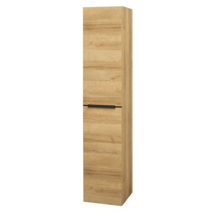 Mereo, Mailo, koupelnová skříňka vysoká 170 cm, bílá, dub, antracit, CN524LPB
