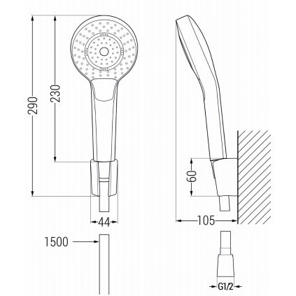 66228 1 mexen sabre r05 vanova bateria so sprchovym setom cierna 7213r05 70