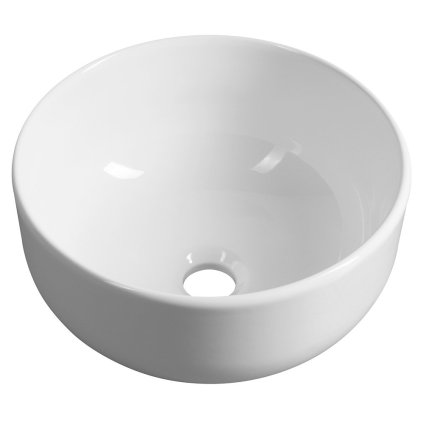Sapho, EMMI keramické umyvadlo na desku, průměr 33cm, bílá, TU0077