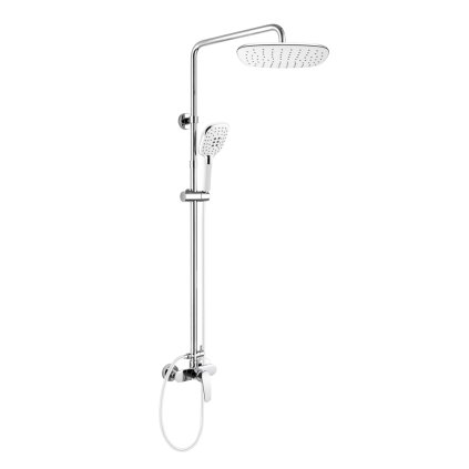 Mereo, Nástěnná baterie Viana 150mm s otoč. ramínkem a tyčí pro ruční a talířovou sprchu, bez příslušenství, CBE60104SJE