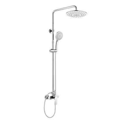 Mereo, Nástěnná baterie Viana 150mm s otoč. ramínkem a tyčí pro ruční a talířovou sprchu, bez příslušenství, CBE60104SHD