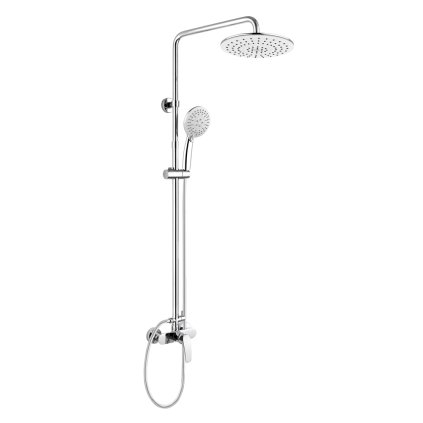 Mereo, Nástěnná baterie Viana 150mm s otoč. ramínkem a tyčí pro ruční a talířovou sprchu, bez příslušenství, CBE60104SHE