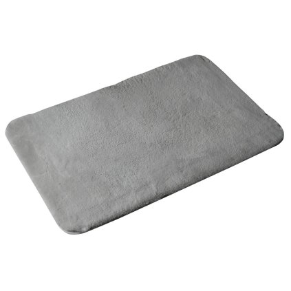 Gedy, FUZZY koupelnová předložka, 50x80 cm, 100% polyester, protiskluz, šedá, 96FY508008