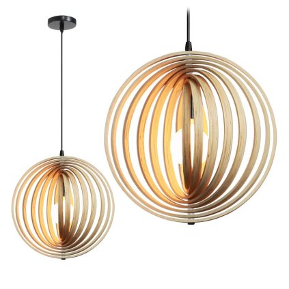 Toolight, stropní svítidlo 1xE27 APP1278-1CP, přírodní hnědá, OSW-00922