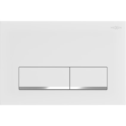 Mexen Fenix ​​12, splachovací tlačítko pro Mexen modul, bílá matná-chromová, 601220