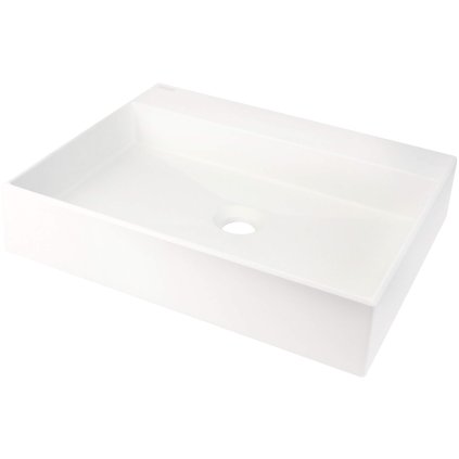Deante Correo, granitové umyvadlo na desku 500x400x125 mm, bílá, DEA-CQR_AU5S