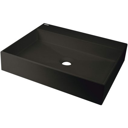 Deante Correo, granitové umyvadlo na desku 500x400x125 mm, černá matná, DEA-CQR_NU5S