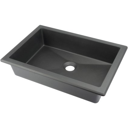 Deante Correo, granitové umyvadlo 500x350x140 mm, antracitová metalíza, DEA-CQR_TU5U
