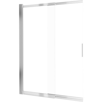 Deante Jasmin, vanová zástěna 100x140 cm s posuvným, otáčivým křídlem, 5mm čiré sklo, chromový profil, DEA-KTJ_073R