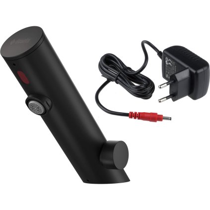 Deante Sense, bezdotyková umyvadlová baterie s regulací teploty, napájení 230/6V, černá matná, DEA-BQR_N29V