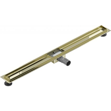 Mexen Flat nerezový sprchový žlab 90 cm - tělo žlabu bez krytu, zlatá, 1515090