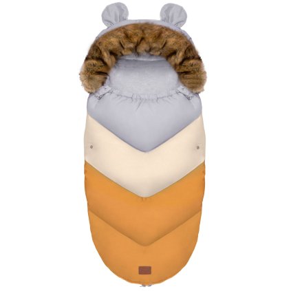 Tutumi Teddy PRO-V, dětský spací pytel 90x50 cm, oranžová, NAZ-12309