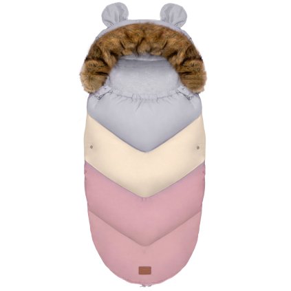 Tutumi Teddy PRO-V, dětský spací pytel 90x50 cm, pastelová růžová, NAZ-12308
