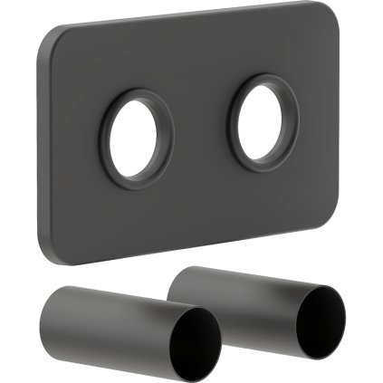 Mexen, hranatá krycí souprava pro ventily topného tělesa, antracitová, W910-000-66