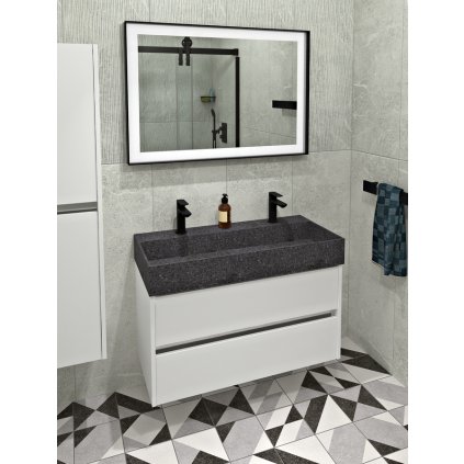 Sapho, Koupelnový set NIRONA 100, bílá, KSET-063