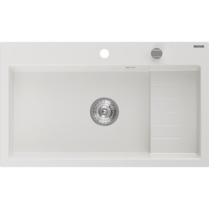 319031 1 mexen omar 1 komorovy granitovy drez 800x480x210 mm chromovy sifon biela 6520801005 20