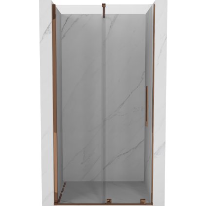 Mexen Velar, posuvné dveře do otvoru 85x200 cm, 8mm čiré sklo, růžové zlato, 871-085-000-01-60