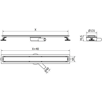 67356 4 mexen flat 360 m12 rotacny linearny odtok 70 cm chrom 1021070 40