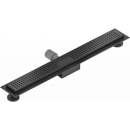 Mexe Flat nerezový sprchový žlab 50 cm vzor M08, černá, 1725050-15