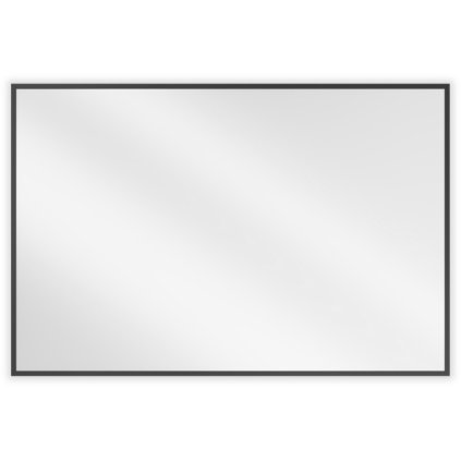 Mexen Loft, obdélníkové koupelnové zrcadlo 90 x 60 cm, barva rámu černá matná, 9852-090-060-000-70