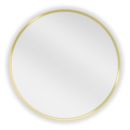 Mexen Loft, kulaté koupelnové zrcadlo 30 cm, barva rámu zlatá lesklá, 9850-030-030-000-50