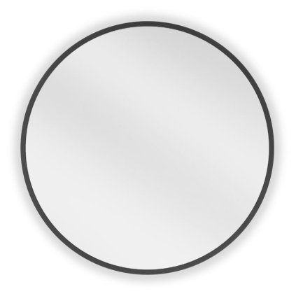 Mexen Loft, kulaté koupelnové zrcadlo 35 cm, barva rámu černá matná, 9850-035-035-000-70