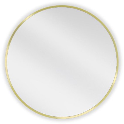Mexen Loft, kulaté koupelnové zrcadlo 60 cm, barva rámu zlatá lesklá, 9850-060-060-000-50