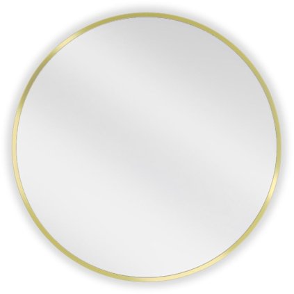 Mexen Loft, kulaté koupelnové zrcadlo 65 cm, barva rámu zlatá lesklá, 9850-065-065-000-50