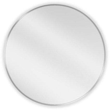 Mexen Loft, kulaté koupelnové zrcadlo 70 cm, barva rámu broušená ocel, 9850-070-070-000-10